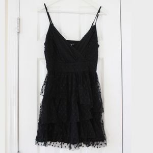 Black Polka Dot Mini Dress